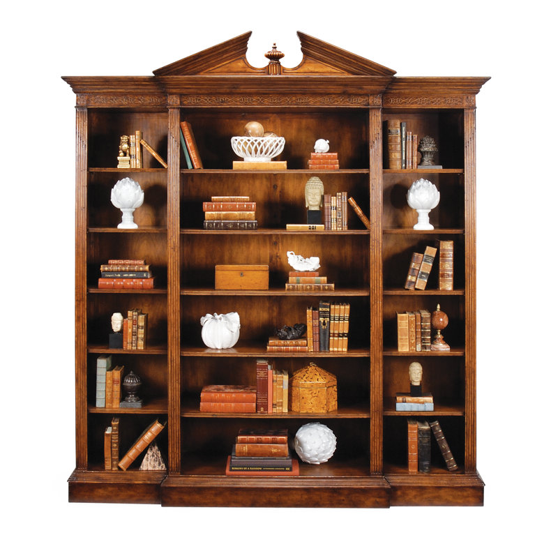 Jonathan Charles Fine Furniture Windsor Triple Breakfront Library Bookcase Wayfair